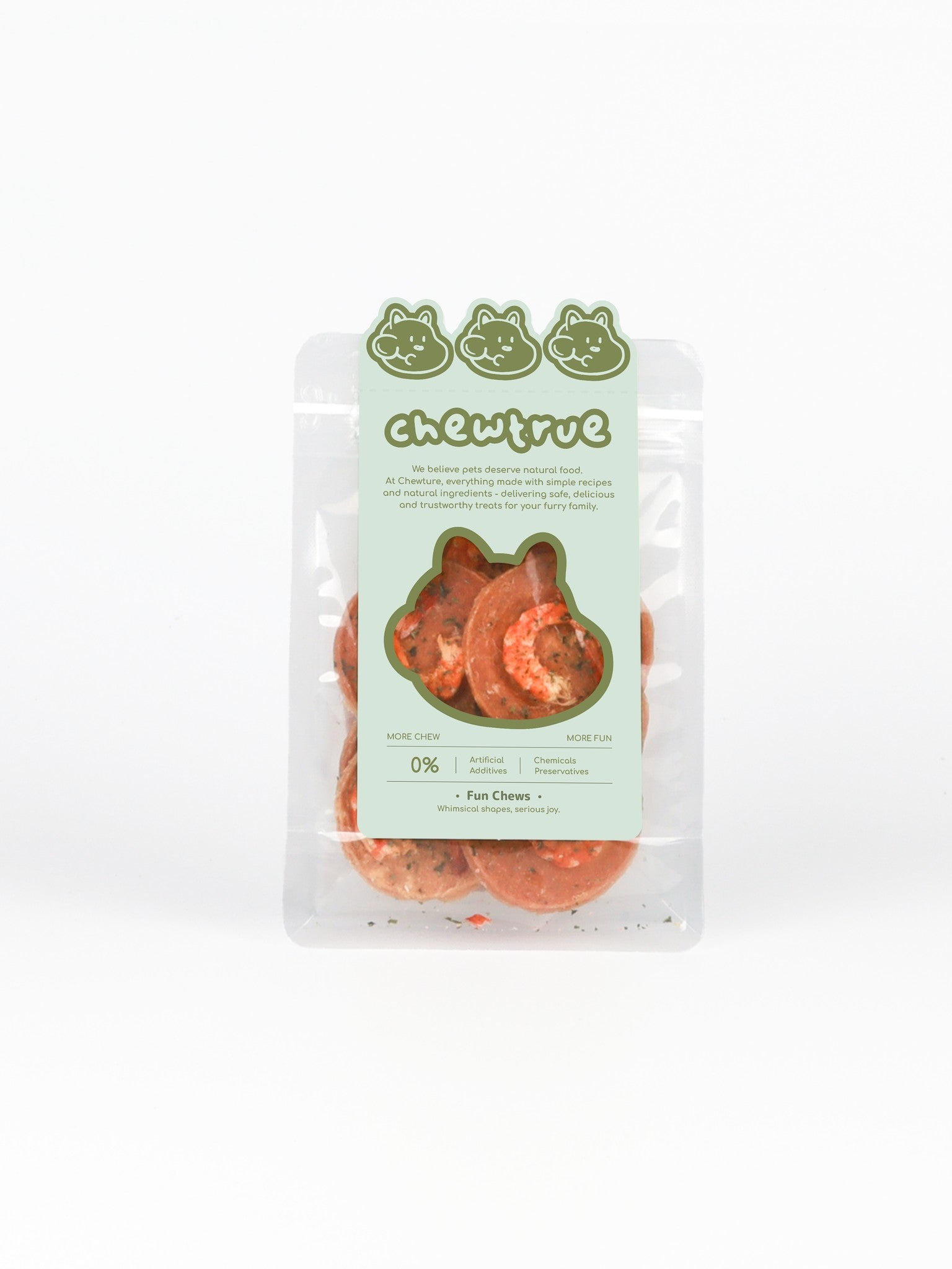 chewtrue chicken shrimp patties parsley