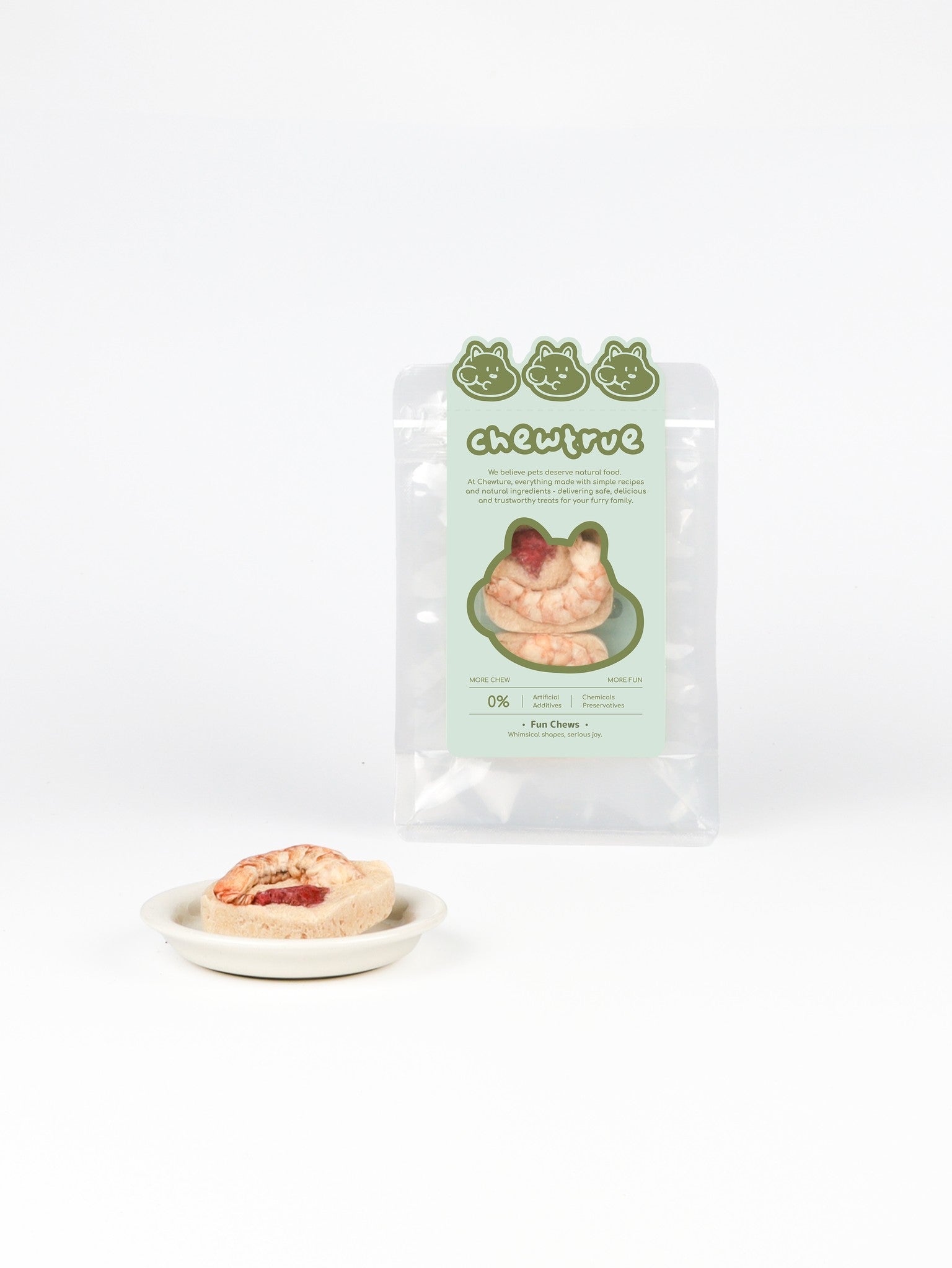 chewtrue chicken shrimp patties raspberry