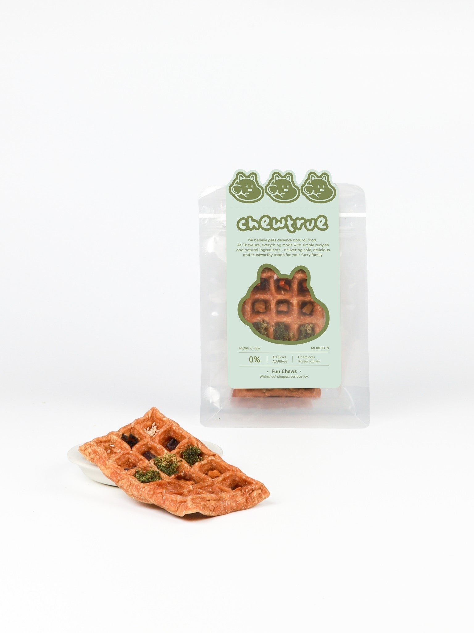 chewtrue chicken waffles colorful mix