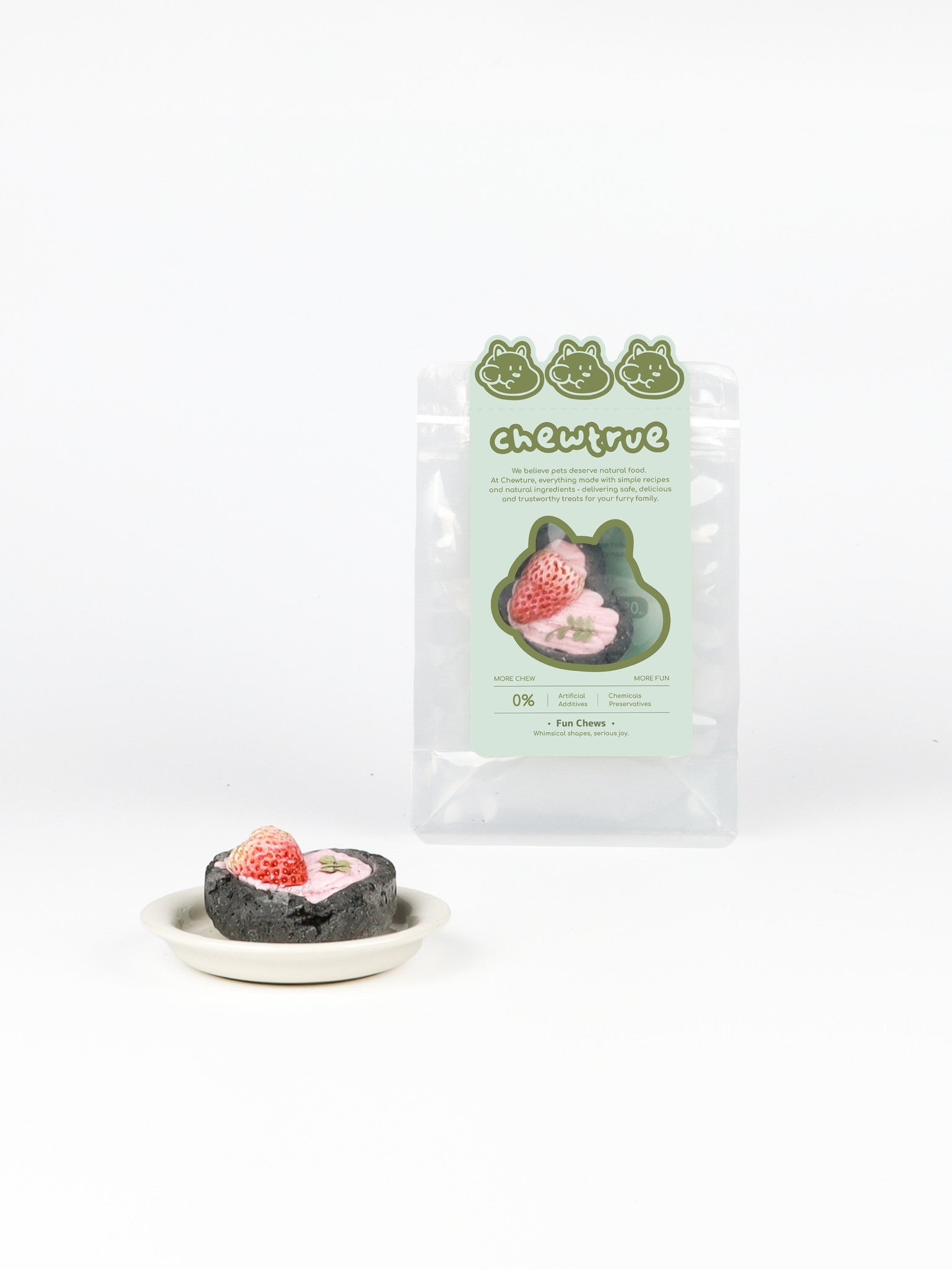 chewtrue dragonfruit charcoal heart cookies
