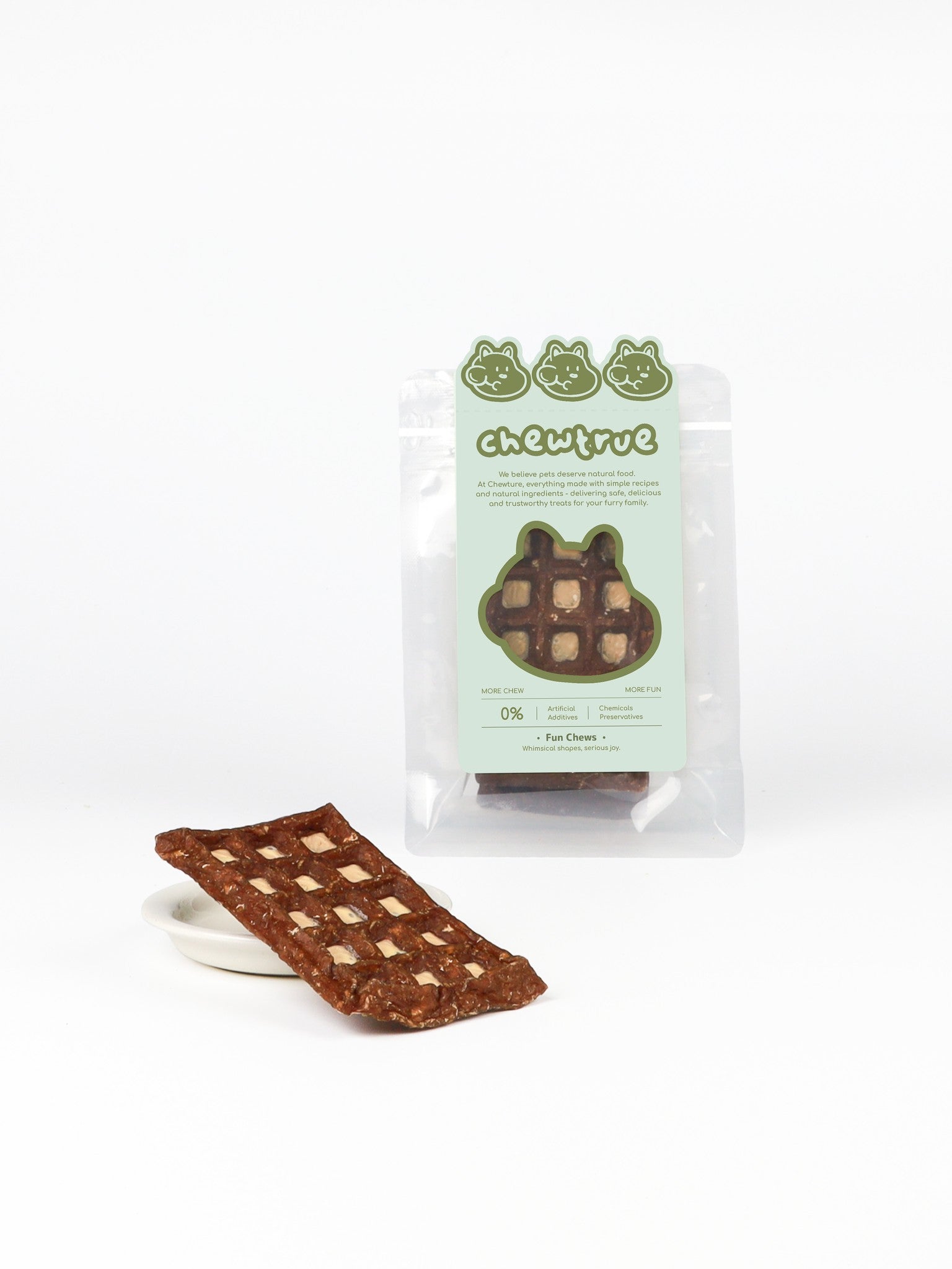 chewtrue duck cheese waffles