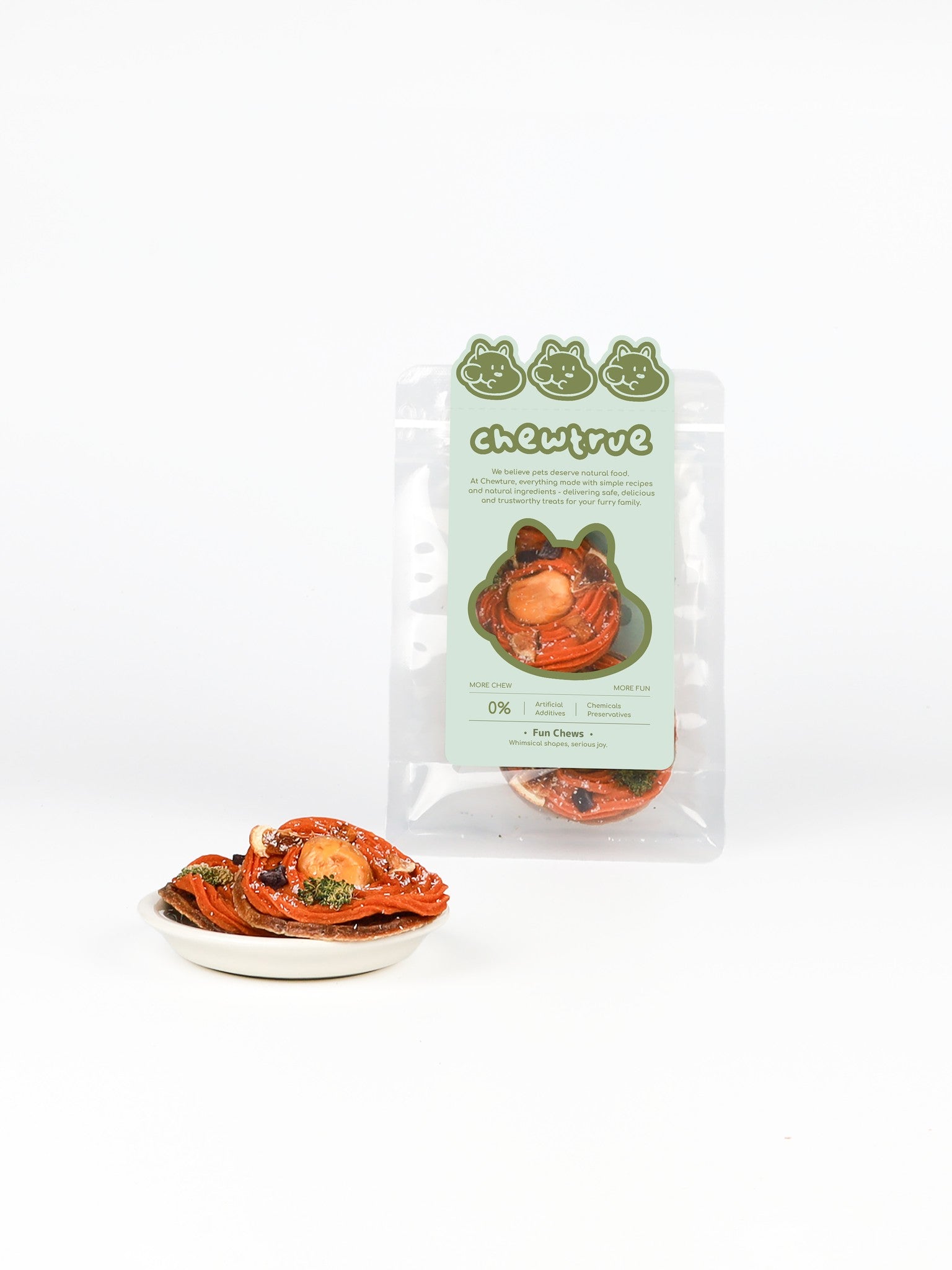 chewtrue fruit veggie pet pizza