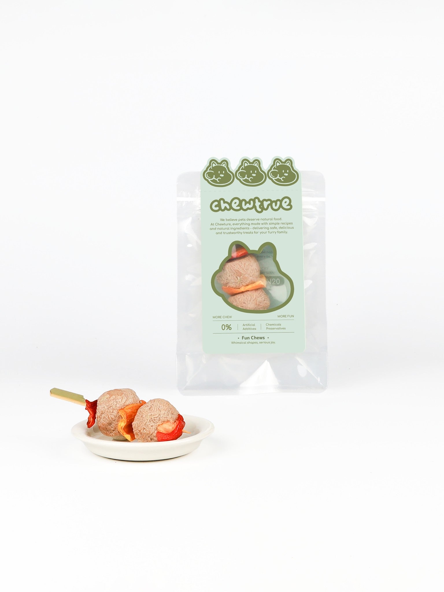 chewtrue grilled pork skewers pepper celery