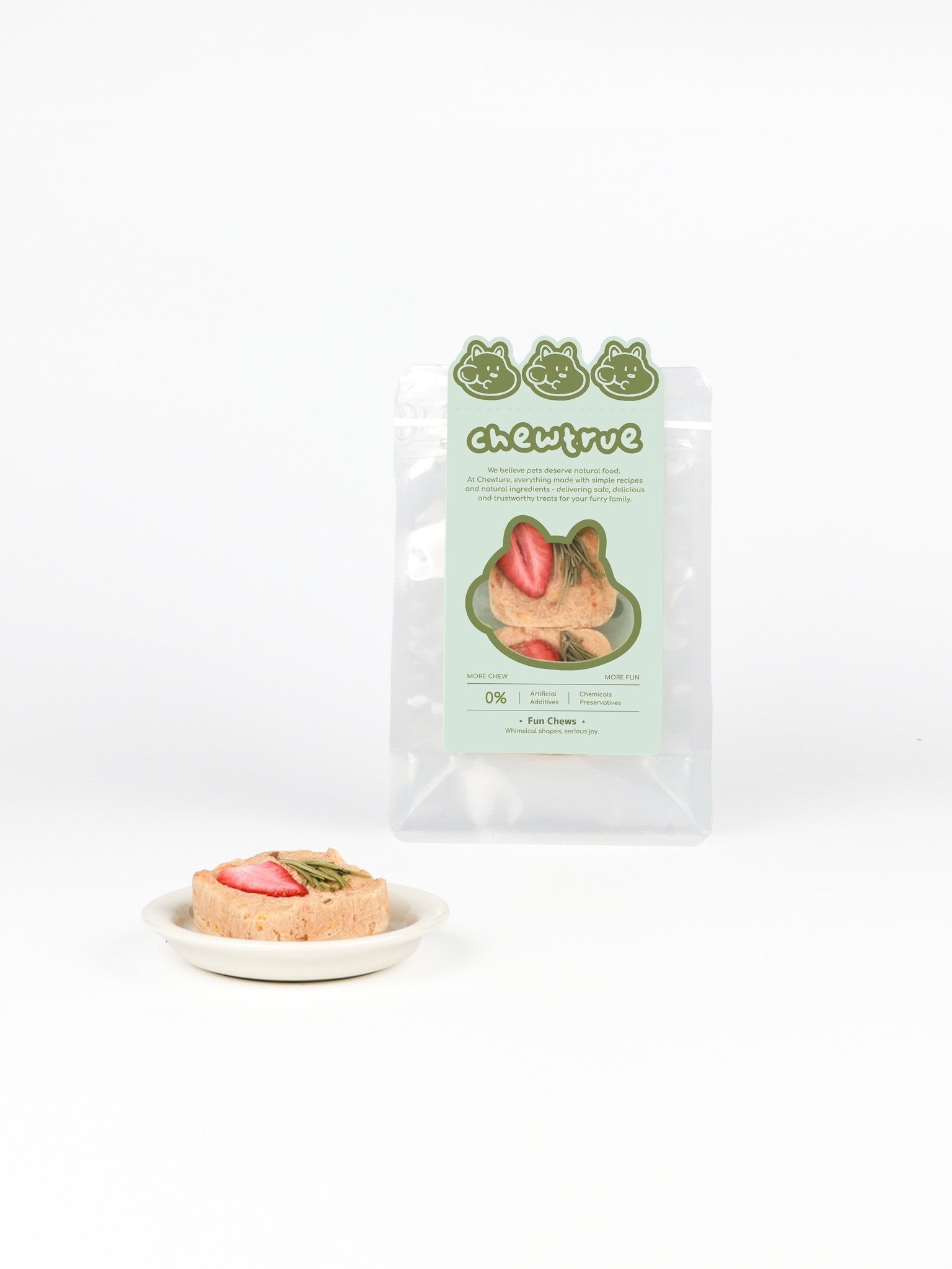 chewtrue salmon patties strawberry bell pepper