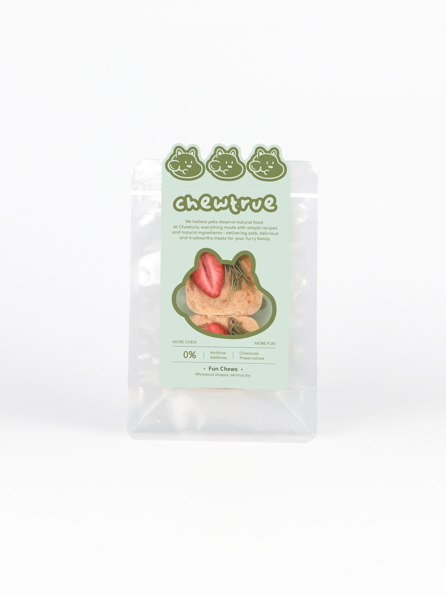 chewtrue salmon patties strawberry bell pepper